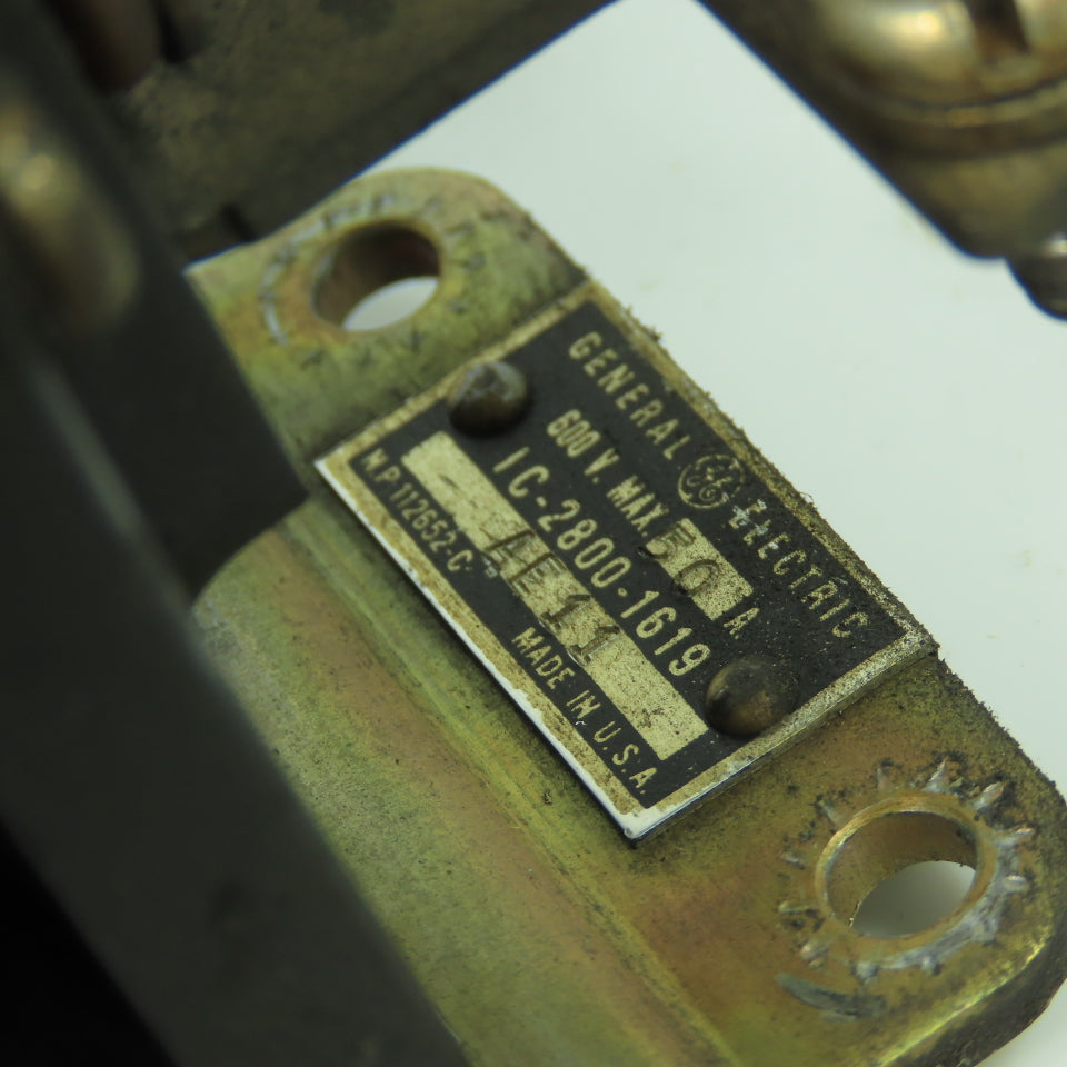 General Electric IC28001619 DC Contactor 600V 30A 78VDC Coil
