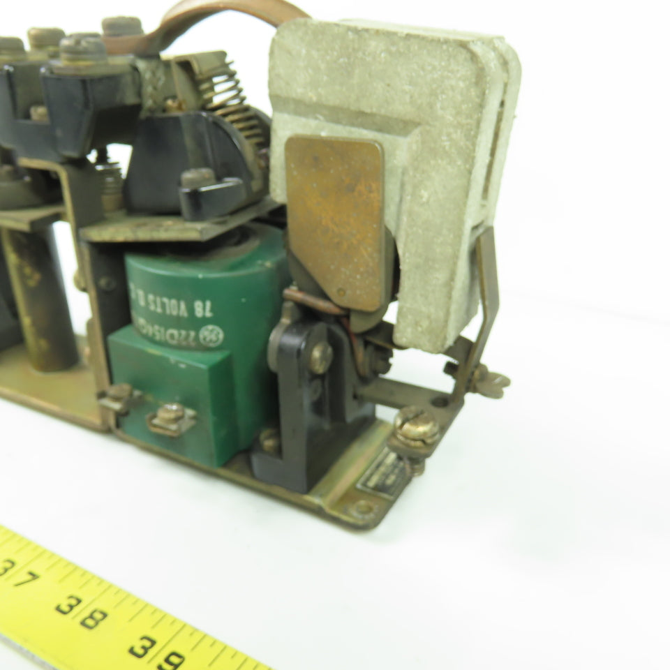 General Electric IC28001619 DC Contactor 600V 30A 78VDC Coil