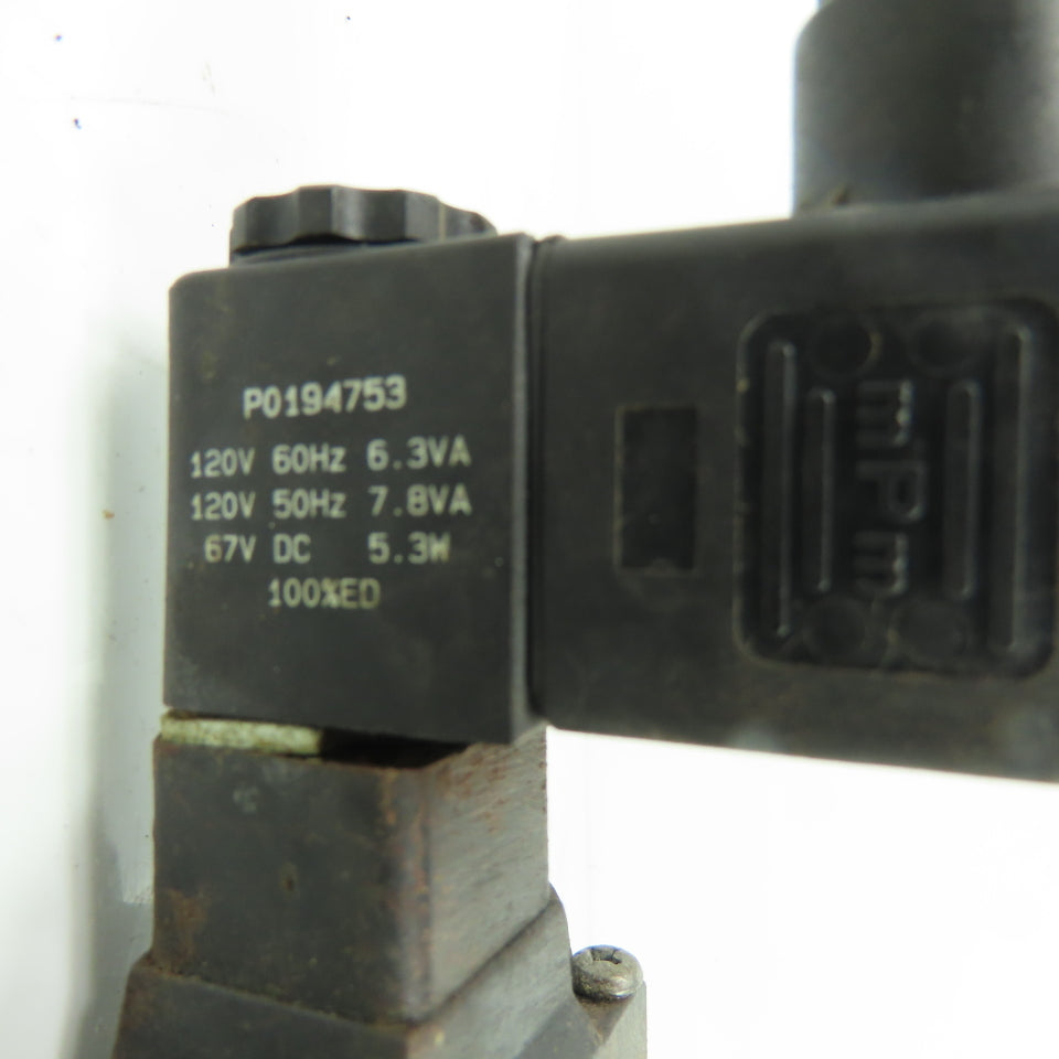 Parker B511ACB53C 2-Position Air Solenoid valve 150PSI 1/4 NPT 120V Coil