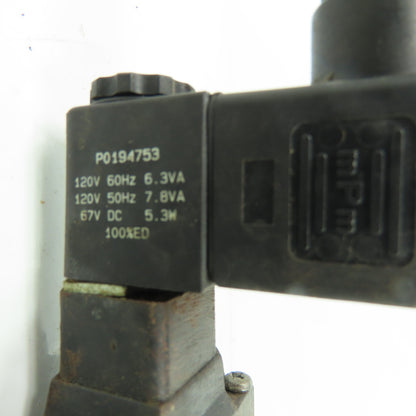 Parker B511ACB53C 2-Position Air Solenoid valve 150PSI 1/4 NPT 120V Coil