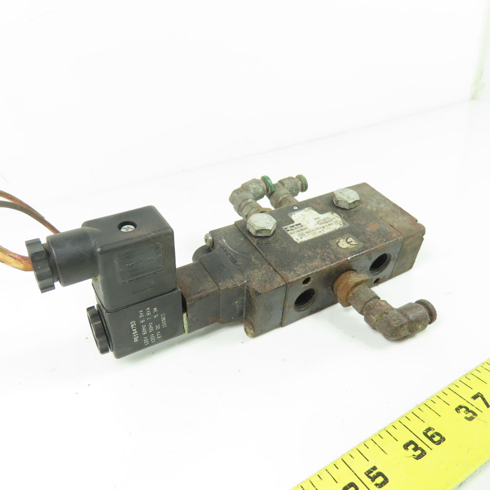 Parker B511ACB53C 2-Position Air Solenoid valve 150PSI 1/4 NPT 120V Coil
