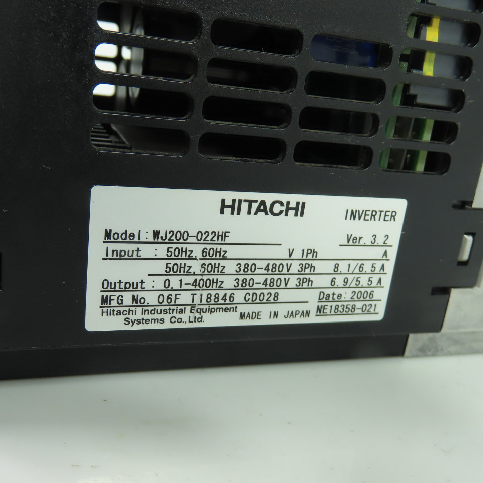 Hitachi WJ200-022HF 2.2KW Inverter Drive 3Ph 380-480V