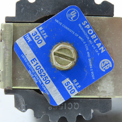 Sporlan E10S250 MKC-2 Solenoid Valve 24V 1/2" ID x 5/8" OD