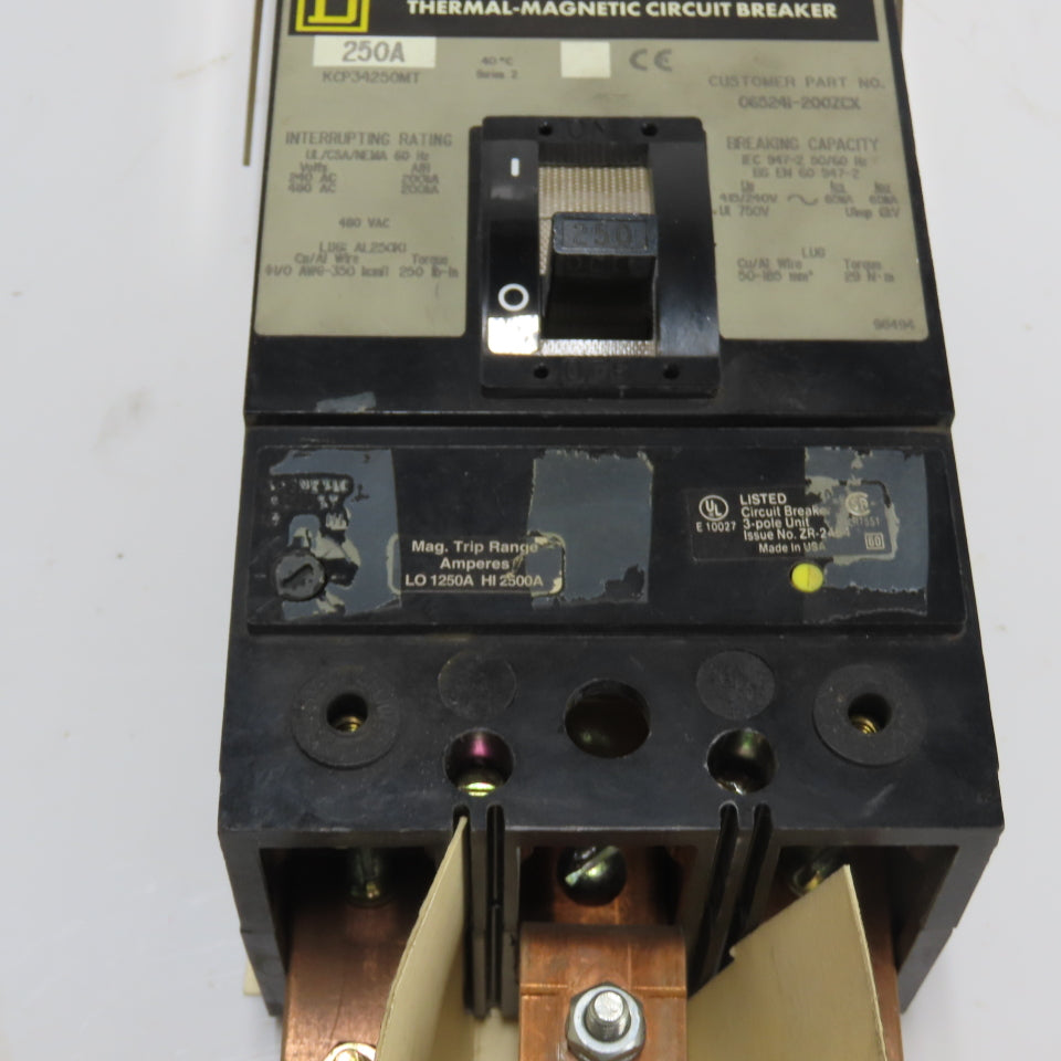 Square D KCP34250MT 250A Circuit Breaker 3-Pole 480V