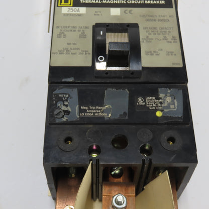 Square D KCP34250MT 250A Circuit Breaker 3-Pole 480V