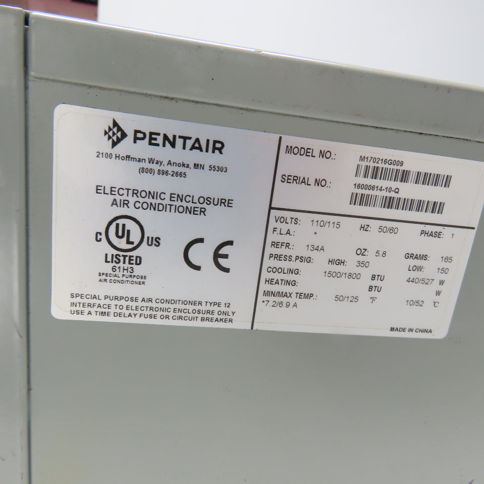 Hoffman Pentair M170216G009 Enclosure Air Conditioner 115V 1Ph 1500/1800BTU