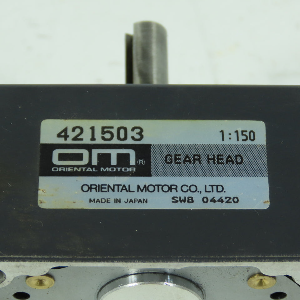 Oriental Motor 421503 Gear Head 1:150 Ratio 10mm Shaft