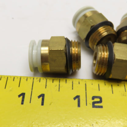 3/8-19 BSP Male x 10mm Push To Connect Union Brass Lot Of 5