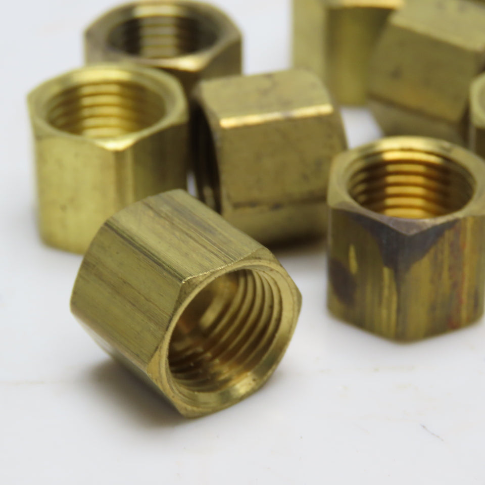 1/4" Brass Compression Nut Lot Of 20