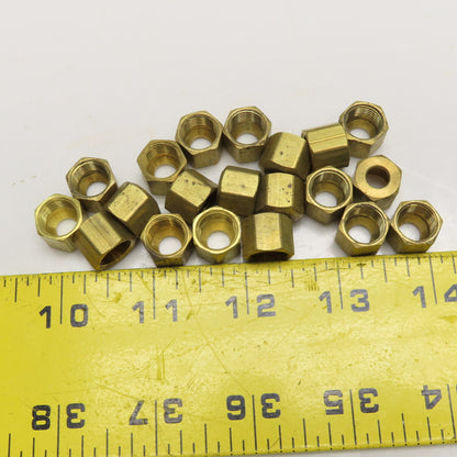 1/4" Brass Compression Nut Lot Of 20