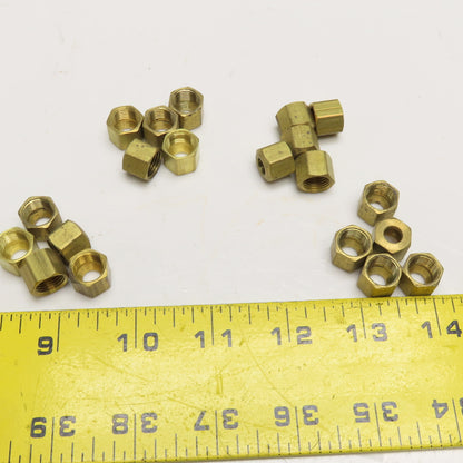 1/4" Brass Compression Nut Lot Of 20