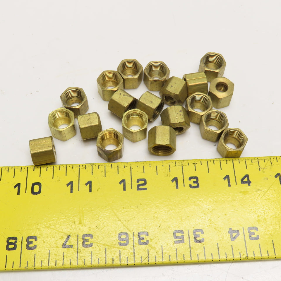 1/4" Brass Compression Nut Lot Of 20