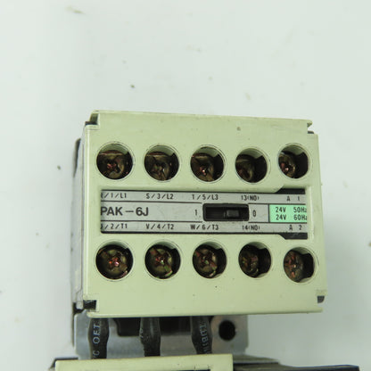PAK-6J Contactor 15A 550V 24V Coil W/ T-1 1JA-3F