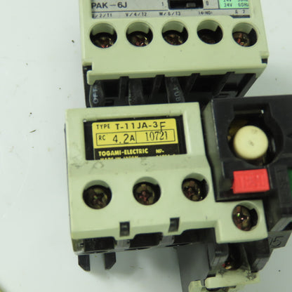 PAK-6J Contactor 15A 550V 24V Coil W/ T-1 1JA-3F
