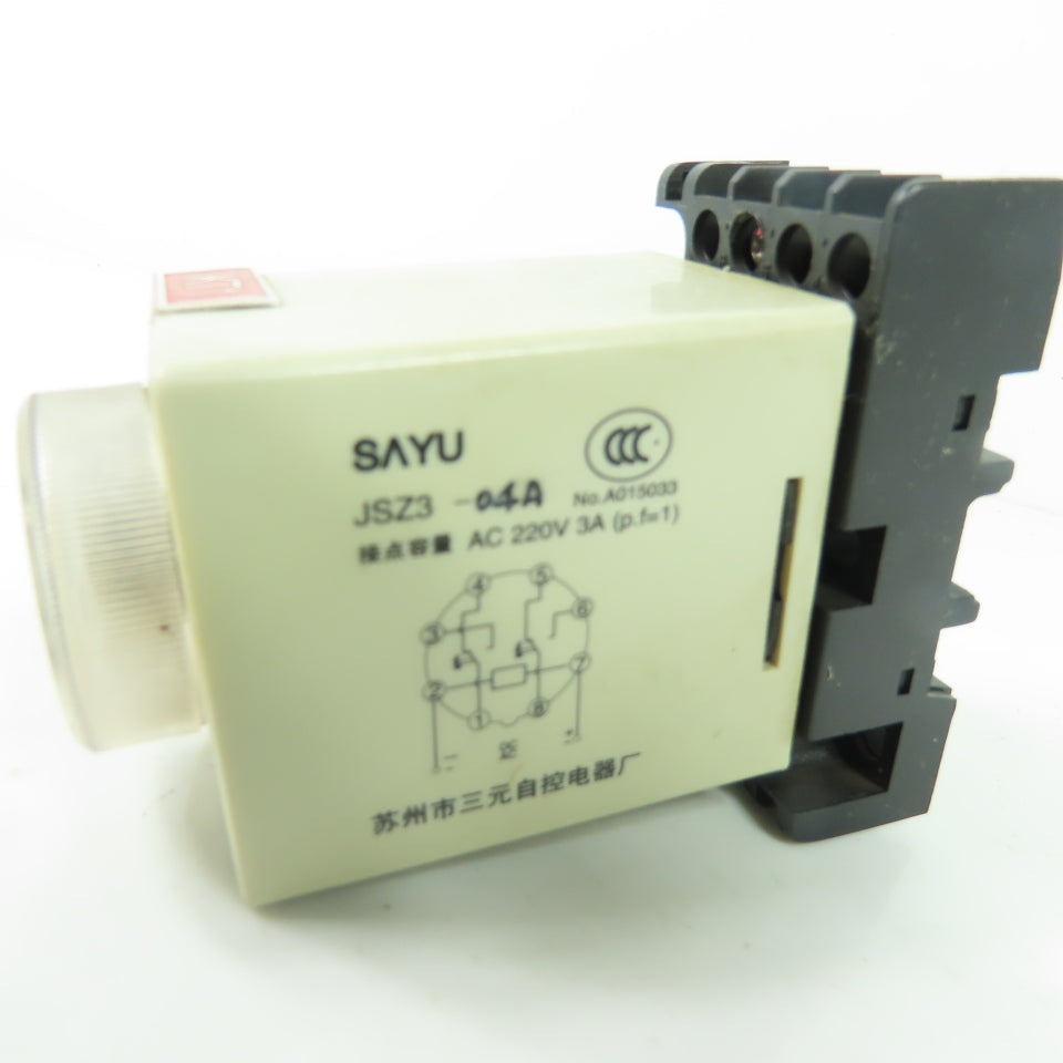 Sayu JSZ3-04A Time Delay Timer Relay 220VAC 3A