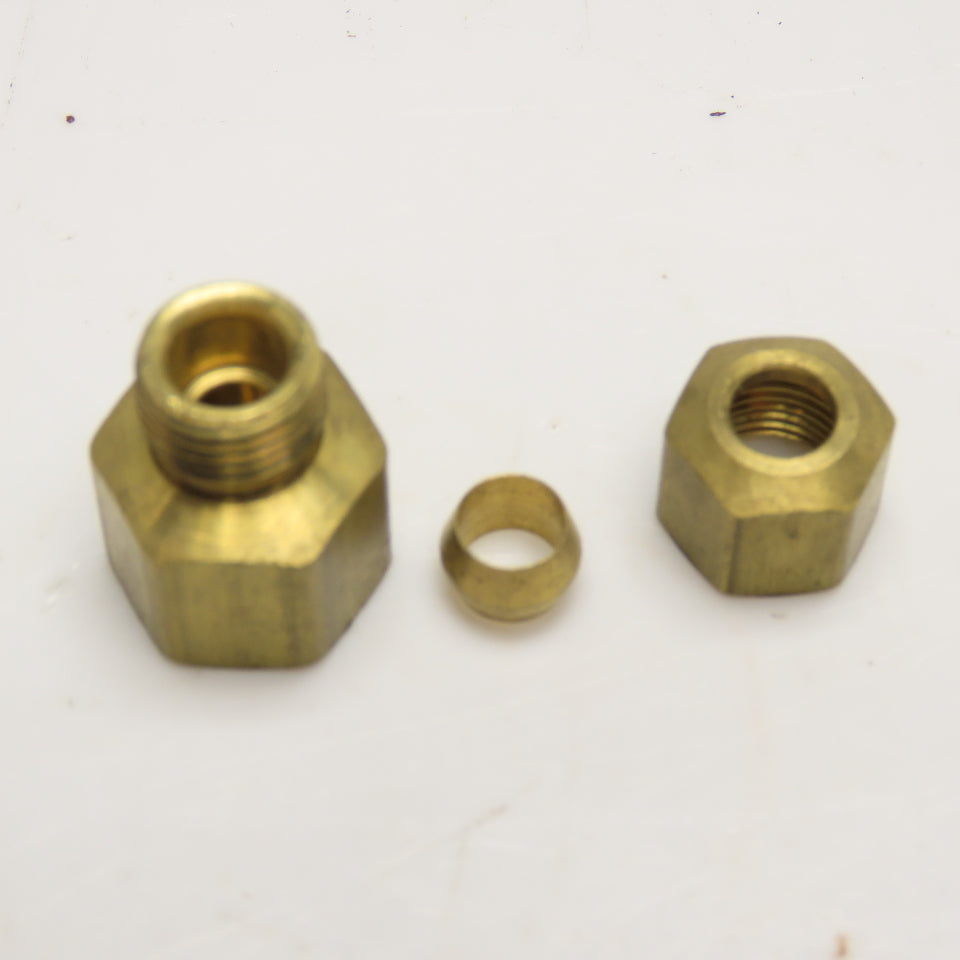 1/4" Compression x 1/4" NPT Female Brass Union Lot Of 5