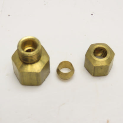 1/4" Compression x 1/4" NPT Female Brass Union Lot Of 5