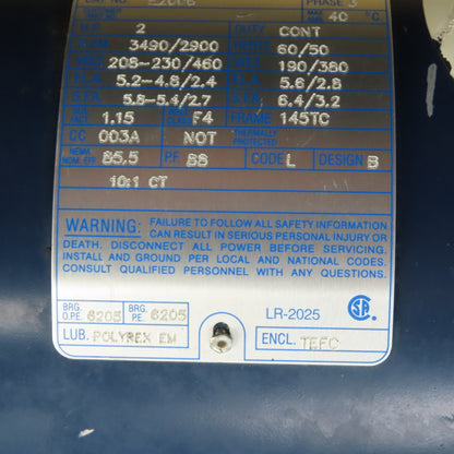 Stokes 412-401 Vacuum Pump 2HP 208-230/460V 3Ph 4" Tested