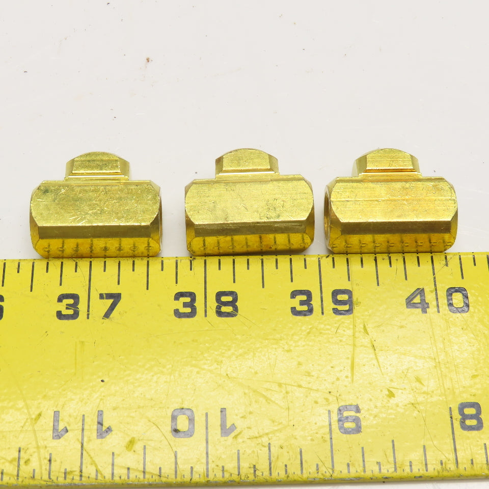 1/8" x 1/8" x 1/8" NPT Brass TEE Fitting Lot Of 3