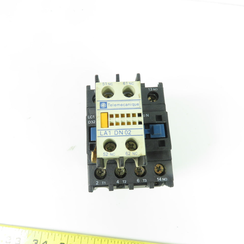 Schneider Telemecanique LC1-D32...N Contactor 690V 40A 24V Coil W/ LA1-DN02 C