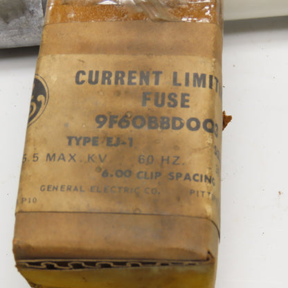 General Electric 9F60 BBD003 Type EJ-1 3E Amp Size B Current Limiting Fuse NOS