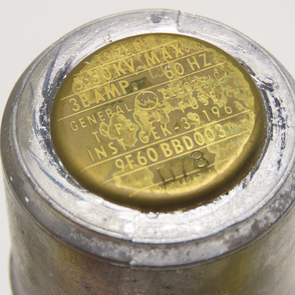 General Electric 9F60 BBD003 Type EJ-1 3E Amp Size B Current Limiting Fuse NOS