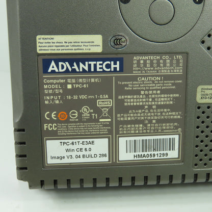 Advantech TPC-61 Operator Interface Touch Control Panel 18-23VDC 1-0.5A
