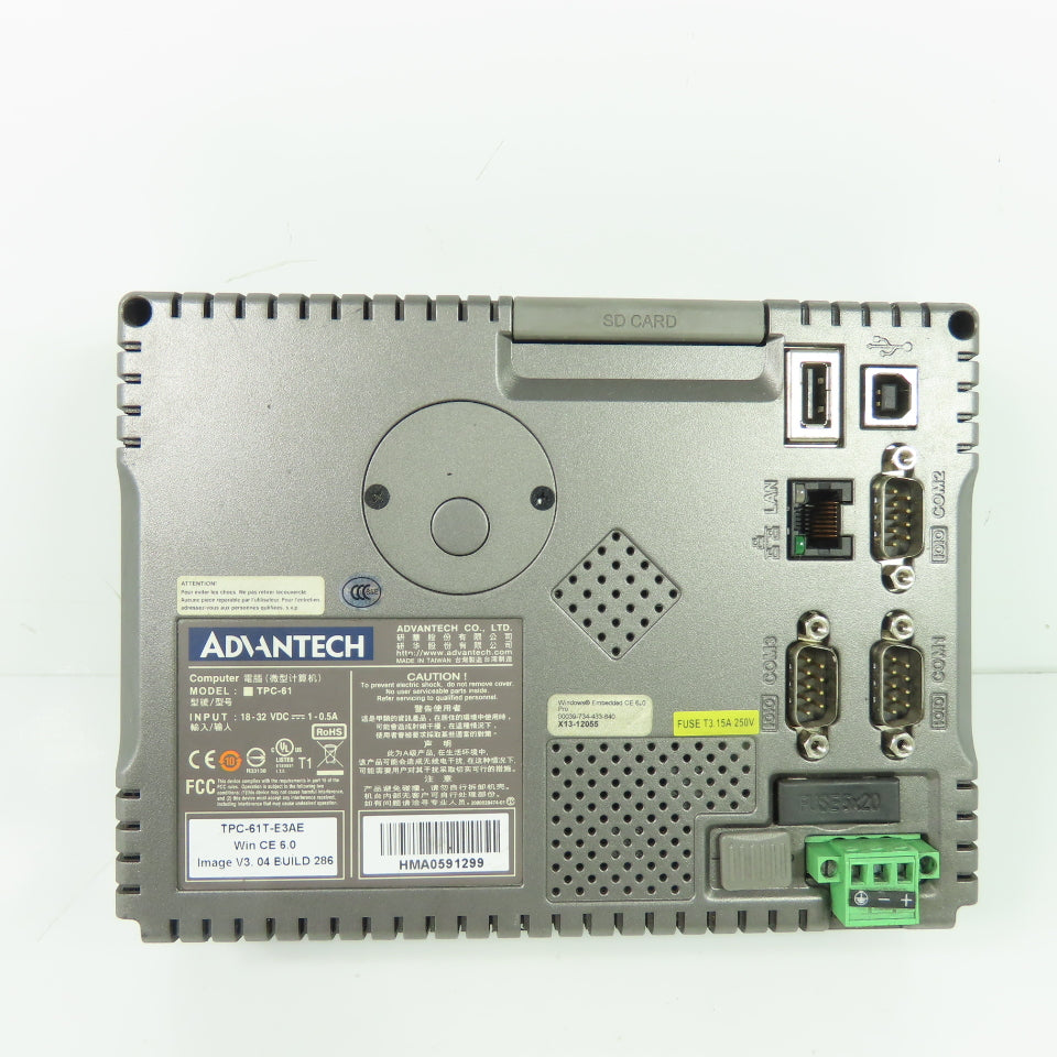 Advantech TPC-61 Operator Interface Touch Control Panel 18-23VDC 1-0.5A