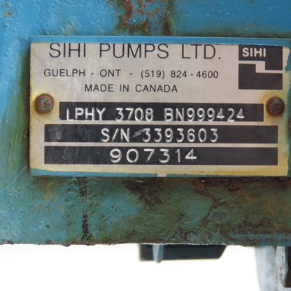 SIHI BN999424 LPHY 3708 Liquid Ring Vacuum Pump Parts/Repair