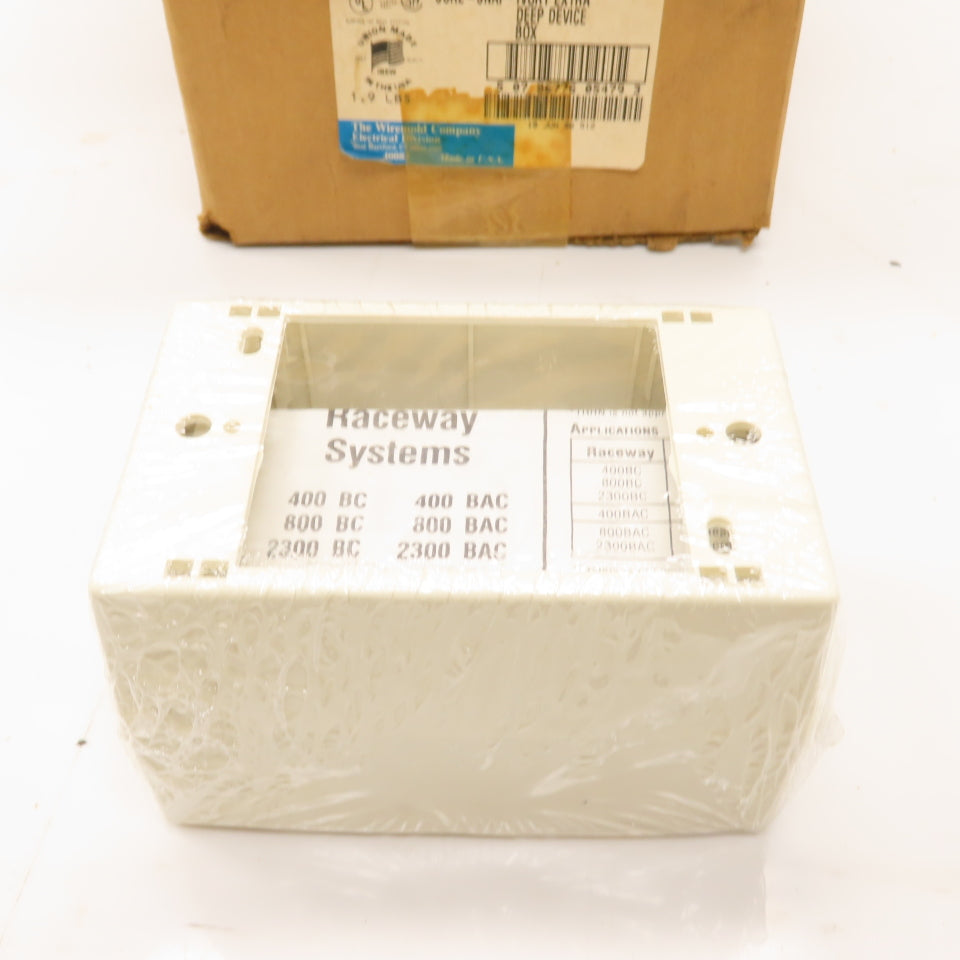 Wiremold 2344 Sure-Snap Ivory Extra Deep Device Box 1 Gang Lot Of 5