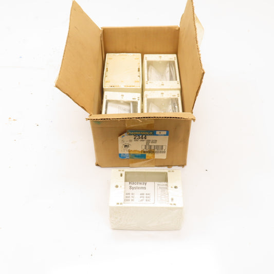 Wiremold 2344 Sure-Snap Ivory Extra Deep Device Box 1 Gang Lot Of 5
