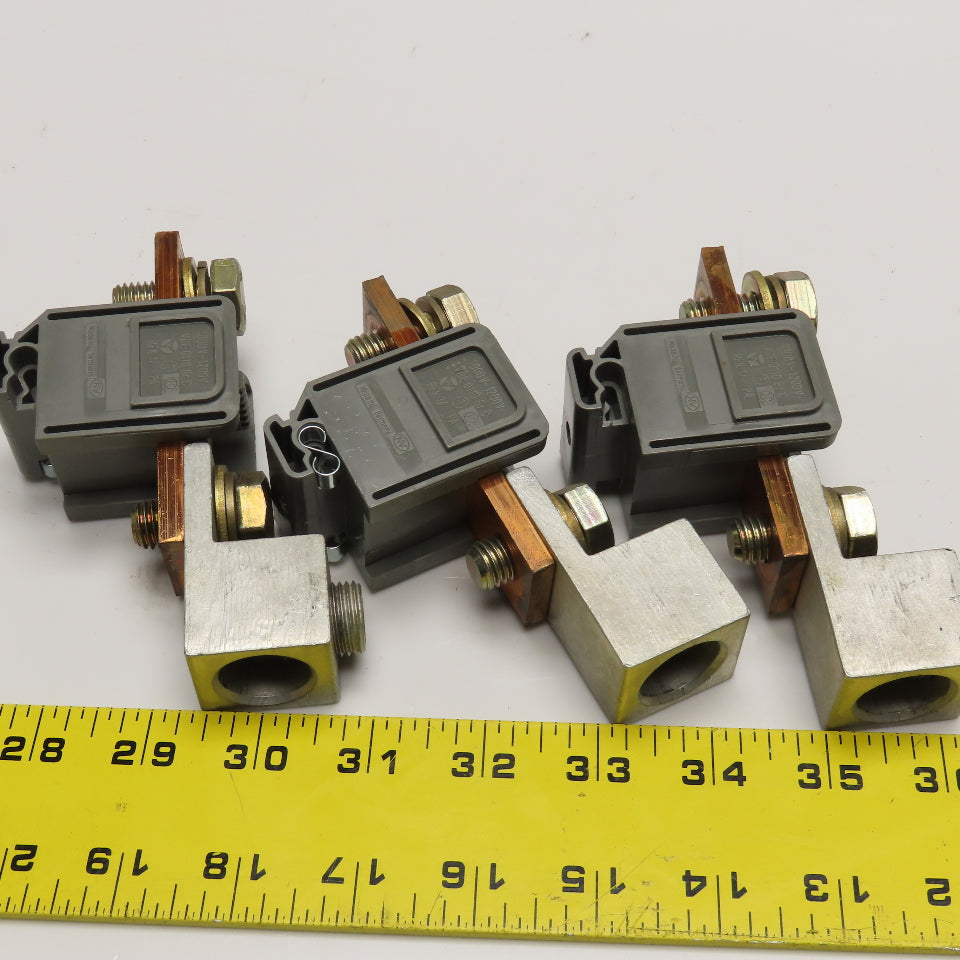 600V 375A Mechanical Lug 0 AWG-400MCM Terminal Connector Lot Of 3