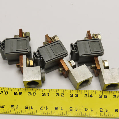 600V 375A Mechanical Lug 0 AWG-400MCM Terminal Connector Lot Of 3