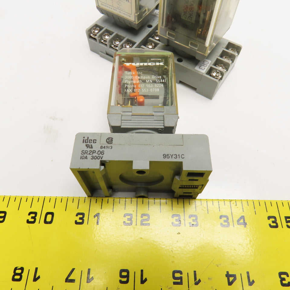 Releco C2-A20 8 Pin Power Relay 120V Coil W/ Socket Base Lot Of 3