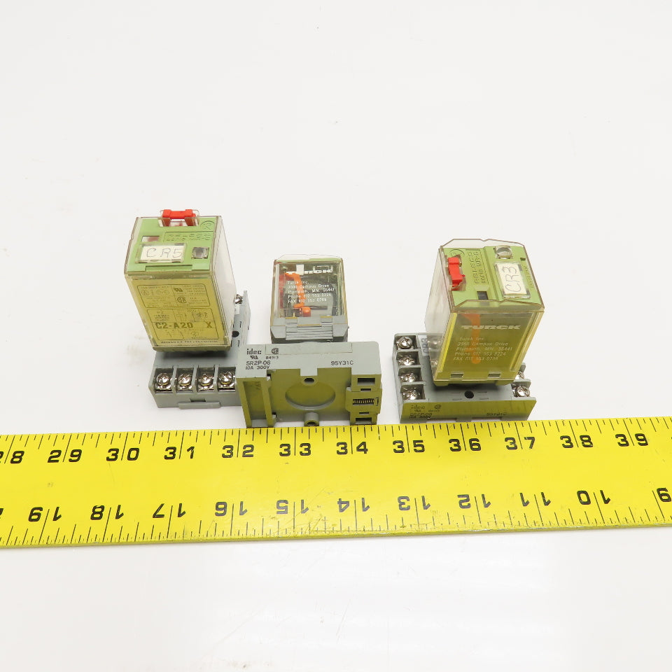 Releco C2-A20 8 Pin Power Relay 120V Coil W/ Socket Base Lot Of 3