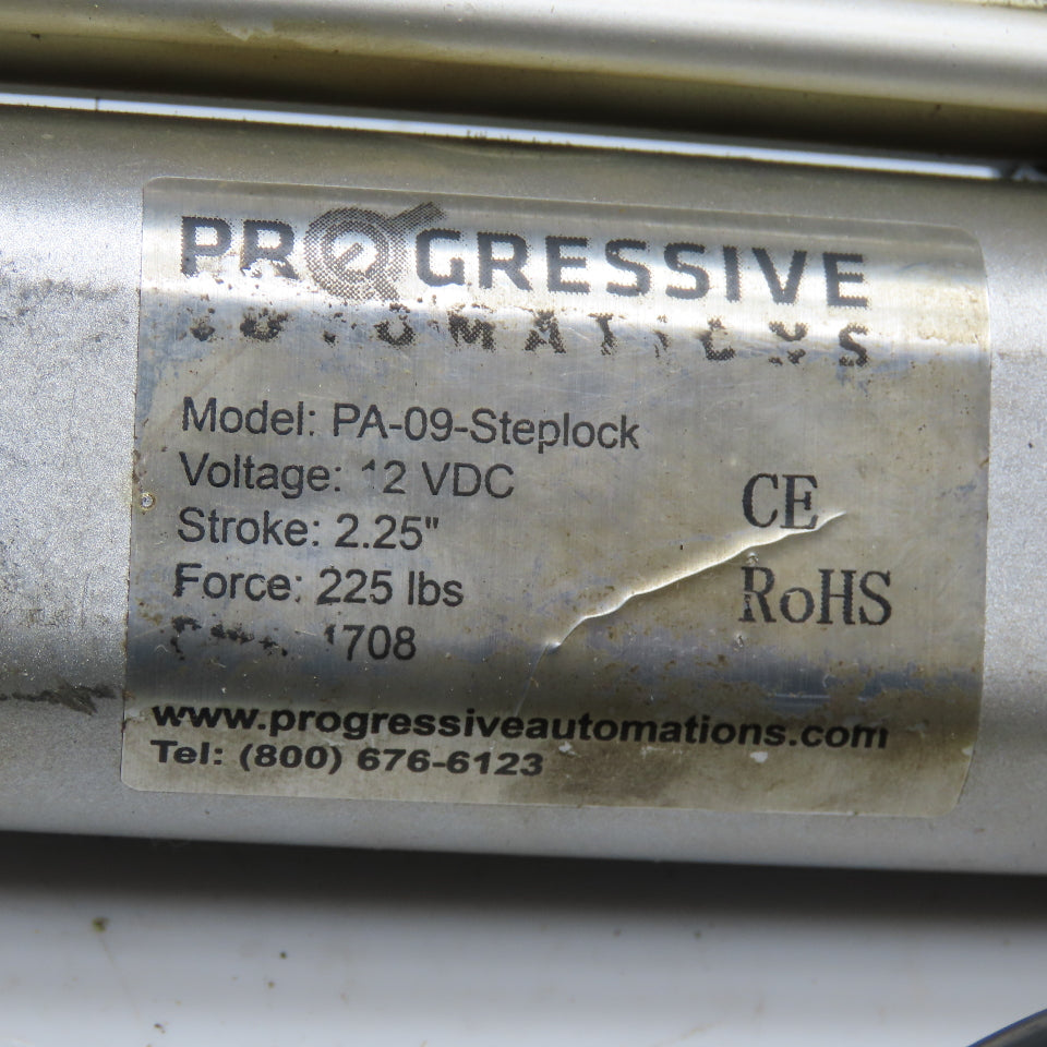 Progressive Automation PA-09-Steplock Mechanical Actuator 12VDC 2.25" Stroke