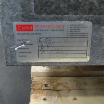 50" x 36" x 5" Thick Black Granite Surface Inspection Plate W/ Levelers & Holes