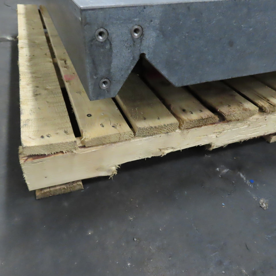 50" x 36" x 5" Thick Black Granite Surface Inspection Plate W/ Levelers & Holes