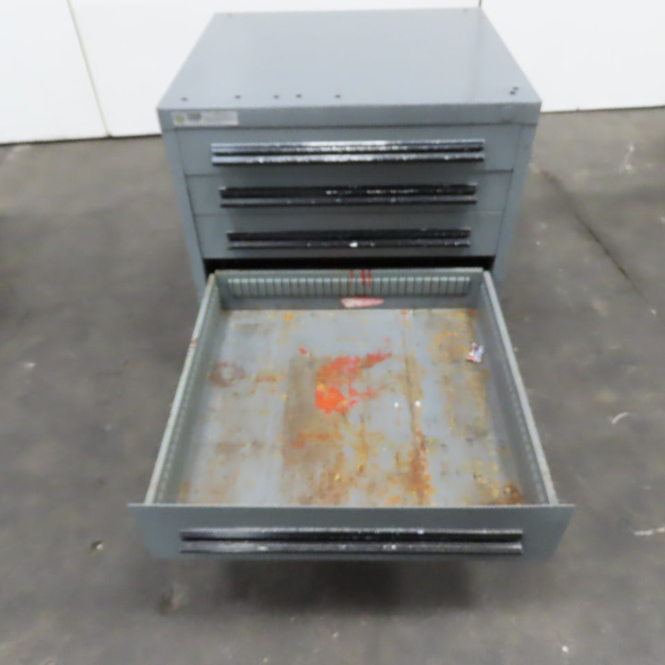 Stanley Vidmar 5 Drawer Small Parts Tools Storage Shop Cabinet 30" x 28" x 33"