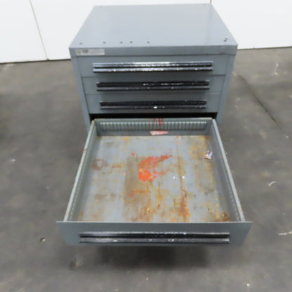 Stanley Vidmar 5 Drawer Small Parts Tools Storage Shop Cabinet 30" x 28" x 33"
