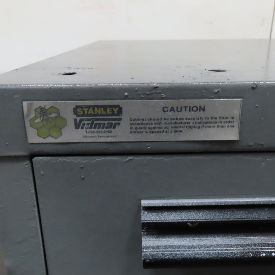Stanley Vidmar 5 Drawer Small Parts Tools Storage Shop Cabinet 30" x 28" x 33"