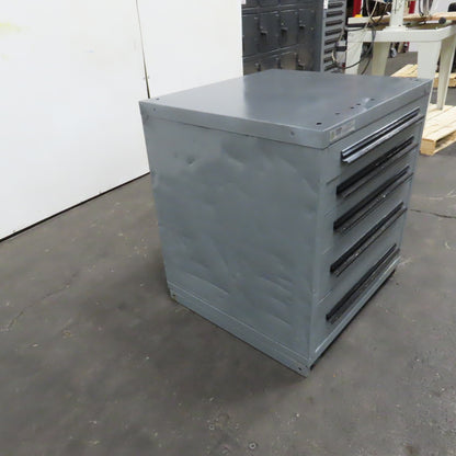 Stanley Vidmar 5 Drawer Small Parts Tools Storage Shop Cabinet 30" x 28" x 33"