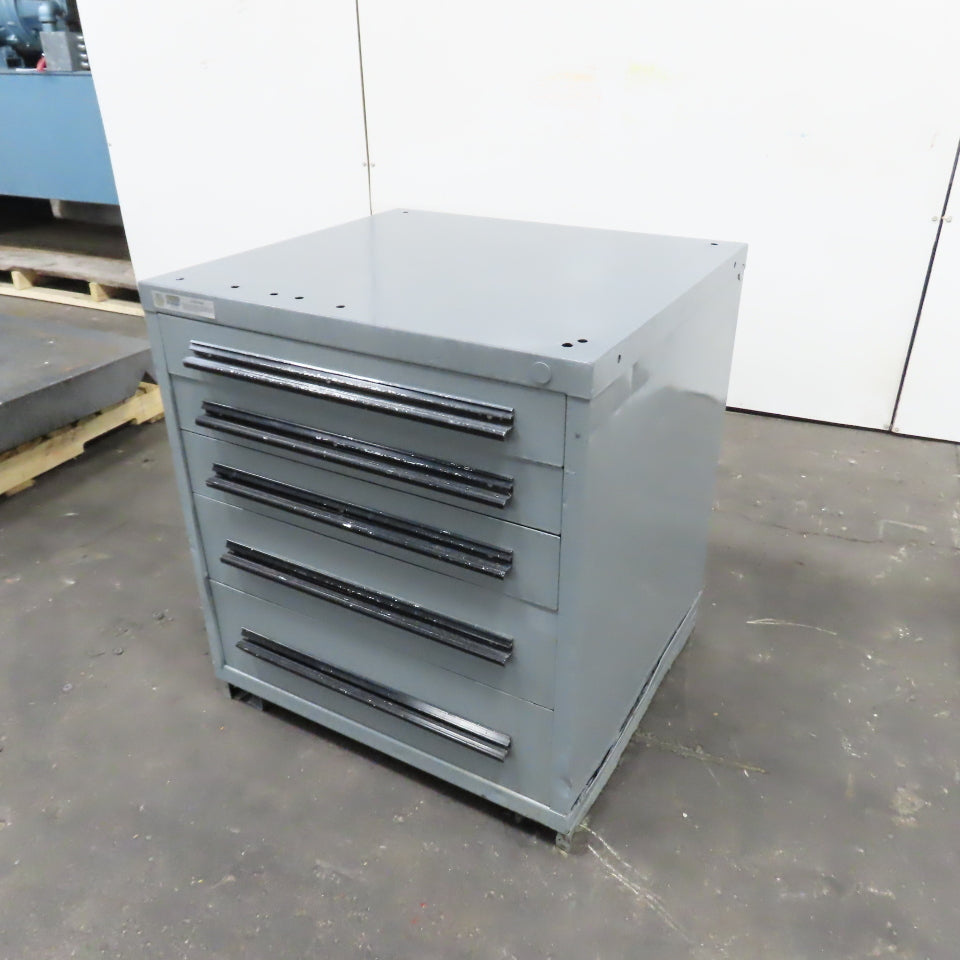 Stanley Vidmar 5 Drawer Small Parts Tools Storage Shop Cabinet 30" x 28" x 33"