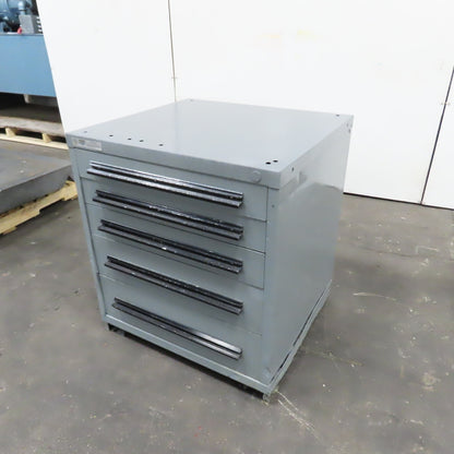 Stanley Vidmar 5 Drawer Small Parts Tools Storage Shop Cabinet 30" x 28" x 33"