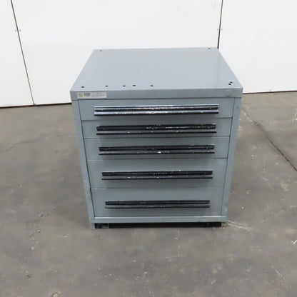 Stanley Vidmar 5 Drawer Small Parts Tools Storage Shop Cabinet 30" x 28" x 33"