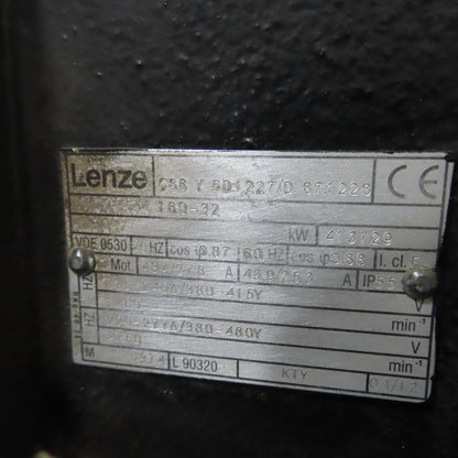Lenze GKS09-3MVAK160-32554C 17.536:1 Helical-Bevel Gear Motor 100RPM 11.5kW 3PH