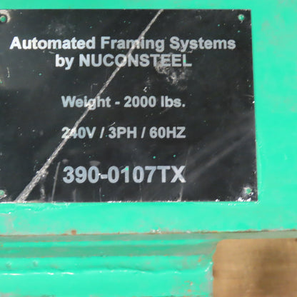 Nuconsteel 390-0107TX Manual Lift Portable Steel Coil Winder Unwinder Decoiler