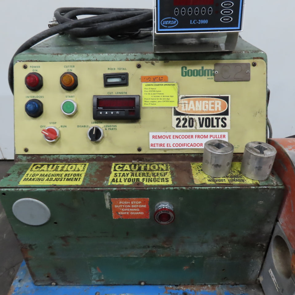 Goodman 2.25" On-Demand Rotary Cutter 240V 3PH W/ Vacuum & Versa LC-2000