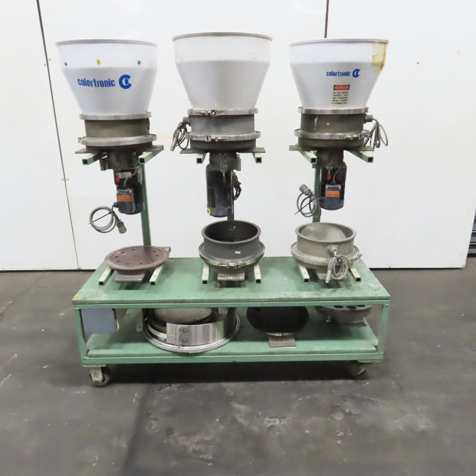 Motan Colortronic 3-Station Mobile Rotary Disc Dosing Units 230V 3PH