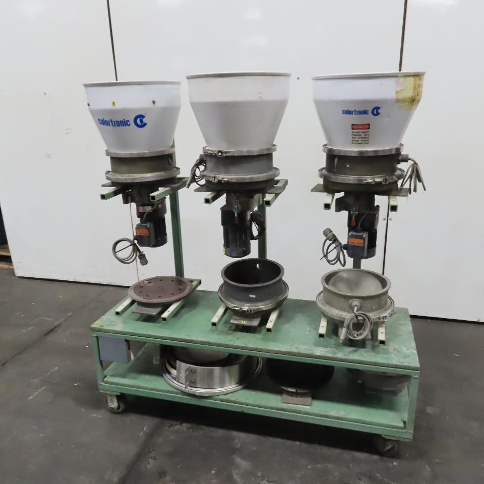 Motan Colortronic 3-Station Mobile Rotary Disc Dosing Units 230V 3PH